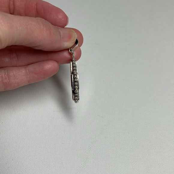 Sterling Silver and Onyx Cross Pendant - Picture 5 of 5